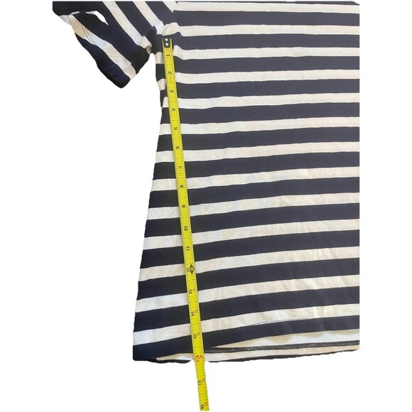 August Silk Striped Tee with Floral Embroidery Ruffled Sleeve - Picture 9 of 10